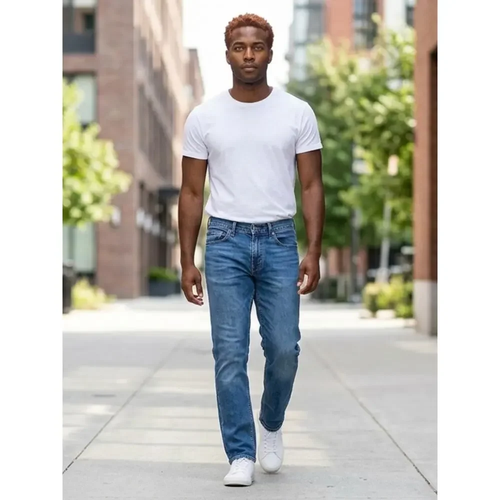 LEVI STRAUSS Blue Straight Stretch Jeans Men 502 Size 30